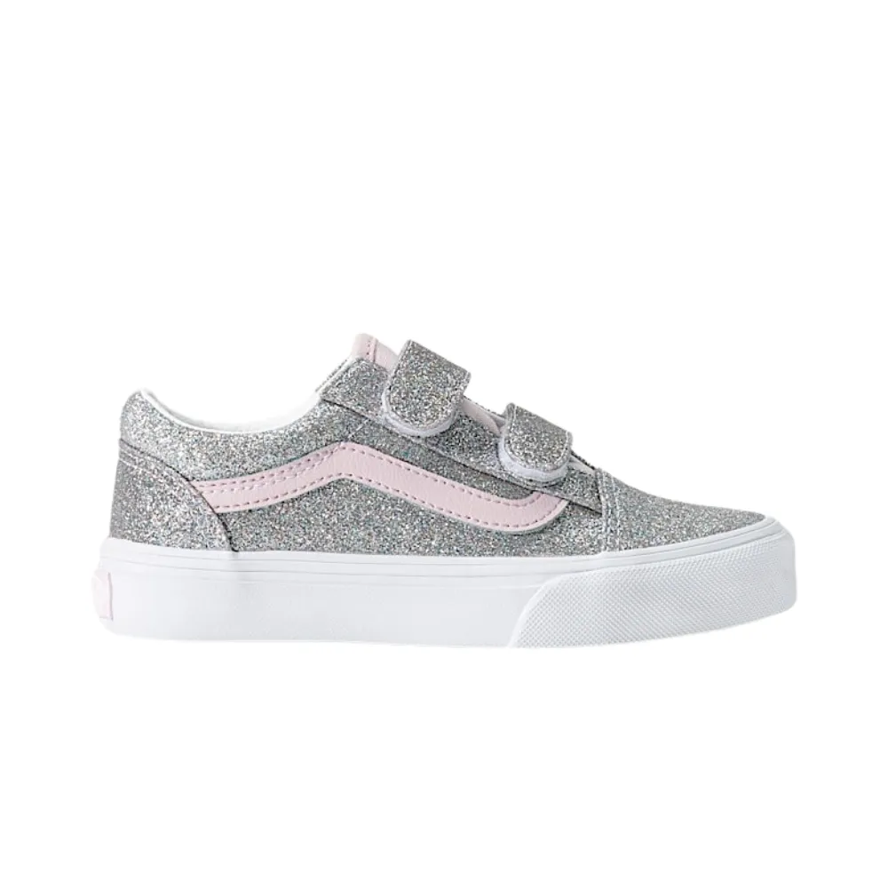 VANS KIDS OLD SKOOL V GLITTER SHOES (4-8 YEARS) (VN000CYAHN3)