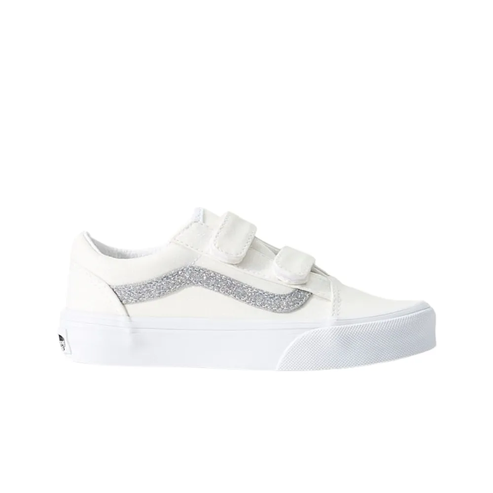 VANS KIDS OLD SKOOL V GLITTER SHOES (4-8 YEARS) (VN000CYAY1K)