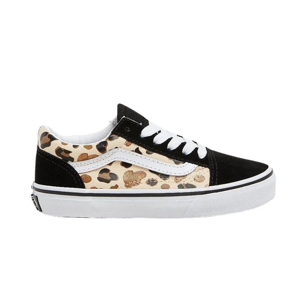 VANS KIDS OLD SKOOL LEOPARD GLITTER SHOES (VN000CYVYS8)