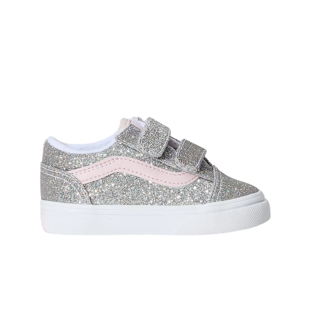 VANS TODDLER OLD SKOOL V GLITTER SHOES (1-4 YEARS) (VN000VB2HN3)