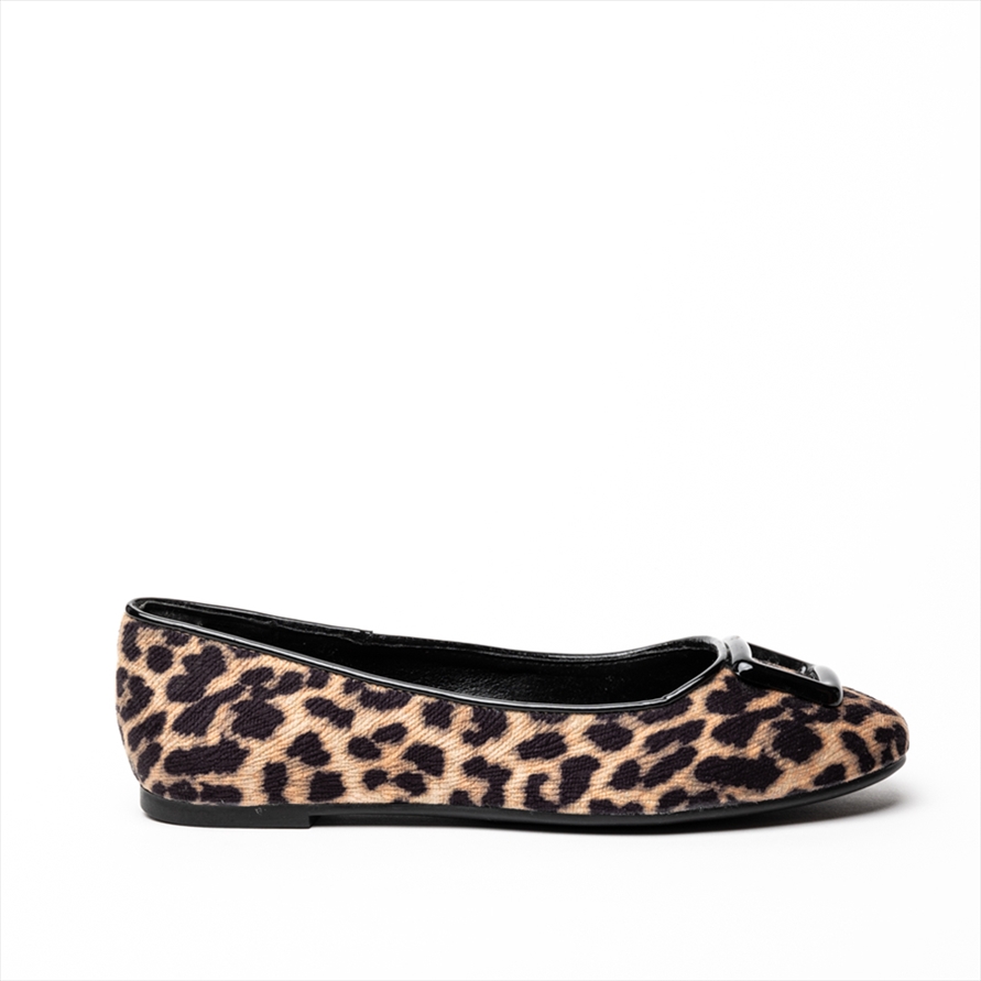 Via Marte leopard print ballet shoes