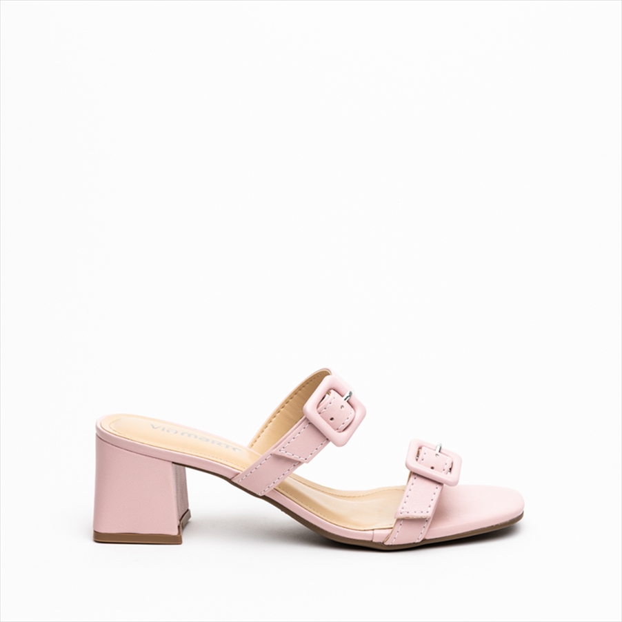 Via Marte Low Block Heel Mule Sandals
