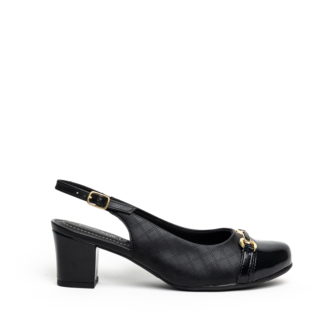Piccadilly Comfort Slingback Low Block Heel Pumps