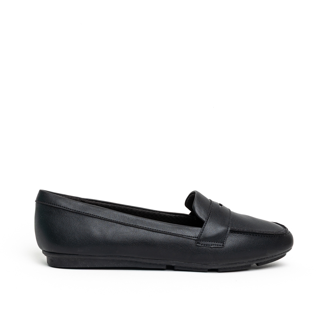 Piccadilly Anatomic Moccasin Flat Pumps with Penny Strap