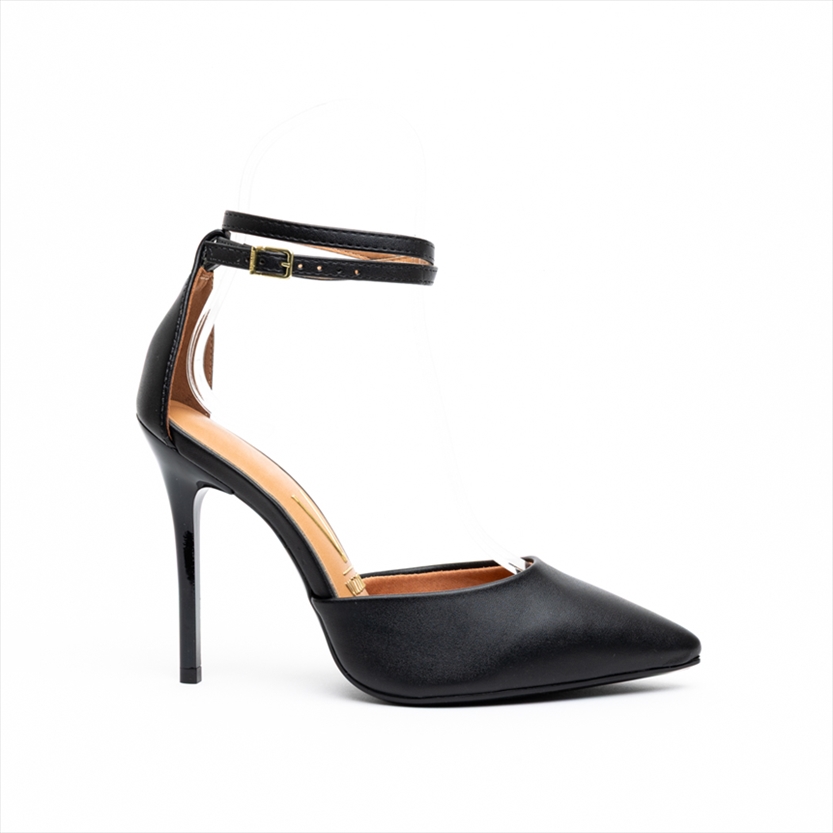 Vizzano Glossy Ankle Strap High Stiletto Heel Pumps