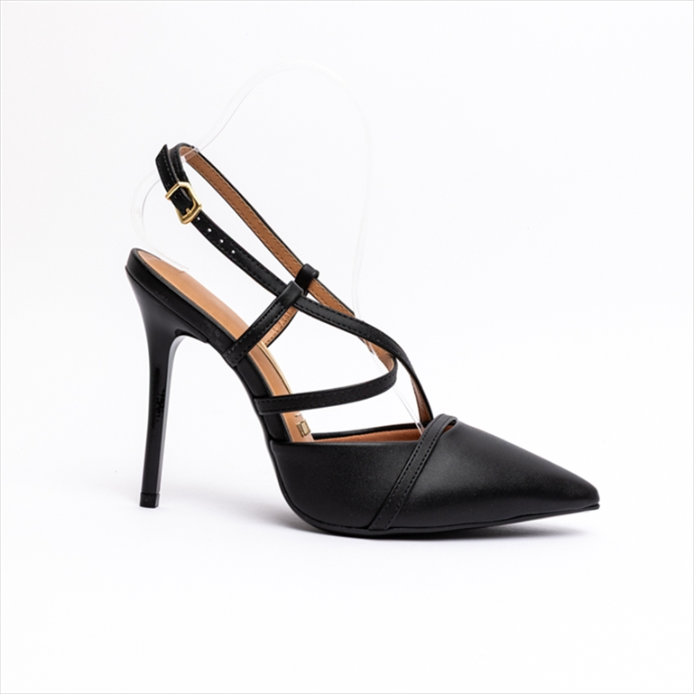 Vizzano Multi Cross Strap High Stiletto Heel Pumps