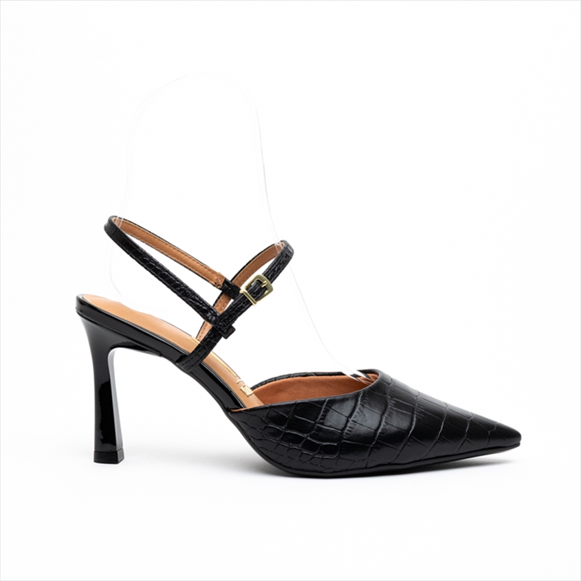 Vizzano Croc Effect High Heel Pumps