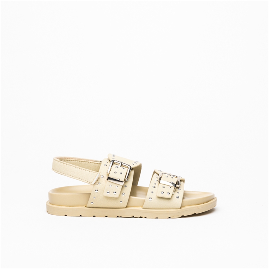 Miss Belgini Studs Embelishment Girls Sandals with Buckle Detail