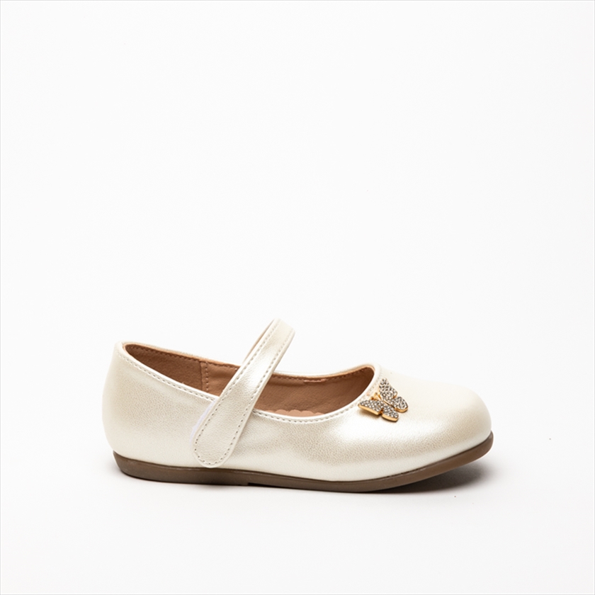 Miss Belgini Girls Ballerinas with Glam Butterfly Detail