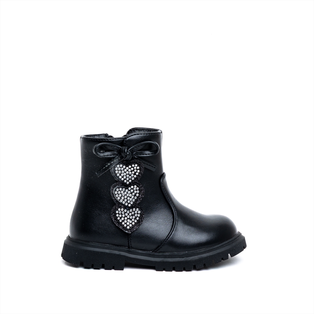 Miss Belgini Heart and Bow Detail Girls Boots