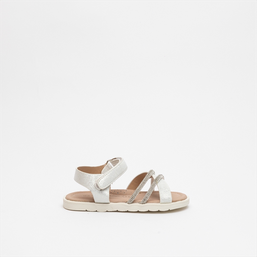 Miss Belgini Girls Sandals Cross Diamante Multi Straps