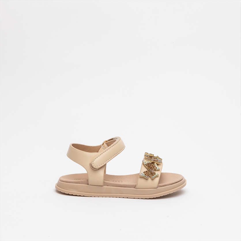 Miss Belgini Girls Sandals with Diamante Detailed Butterflies