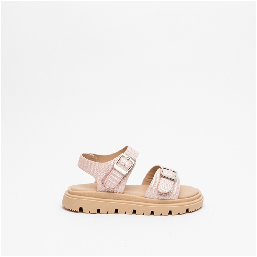 Miss Belgini Girls Woven Sandals with Bucke Detail