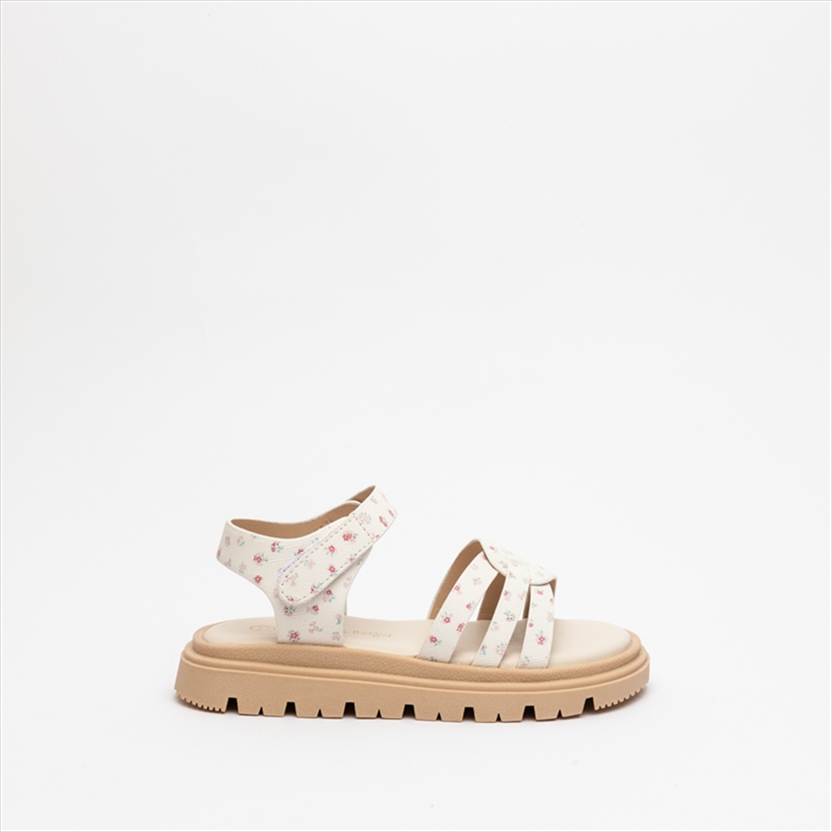 Miss Belgini Girls Sandals with Flower All Over Print