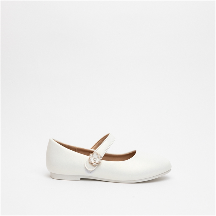 Miss Belgini Girls Mary Jane Ballerinas with Chic Flower Detail