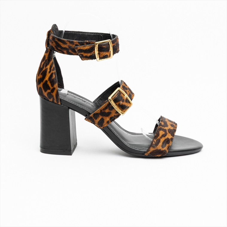 Cravo Canella Premium Triple Strap High Block Heel Sandals
