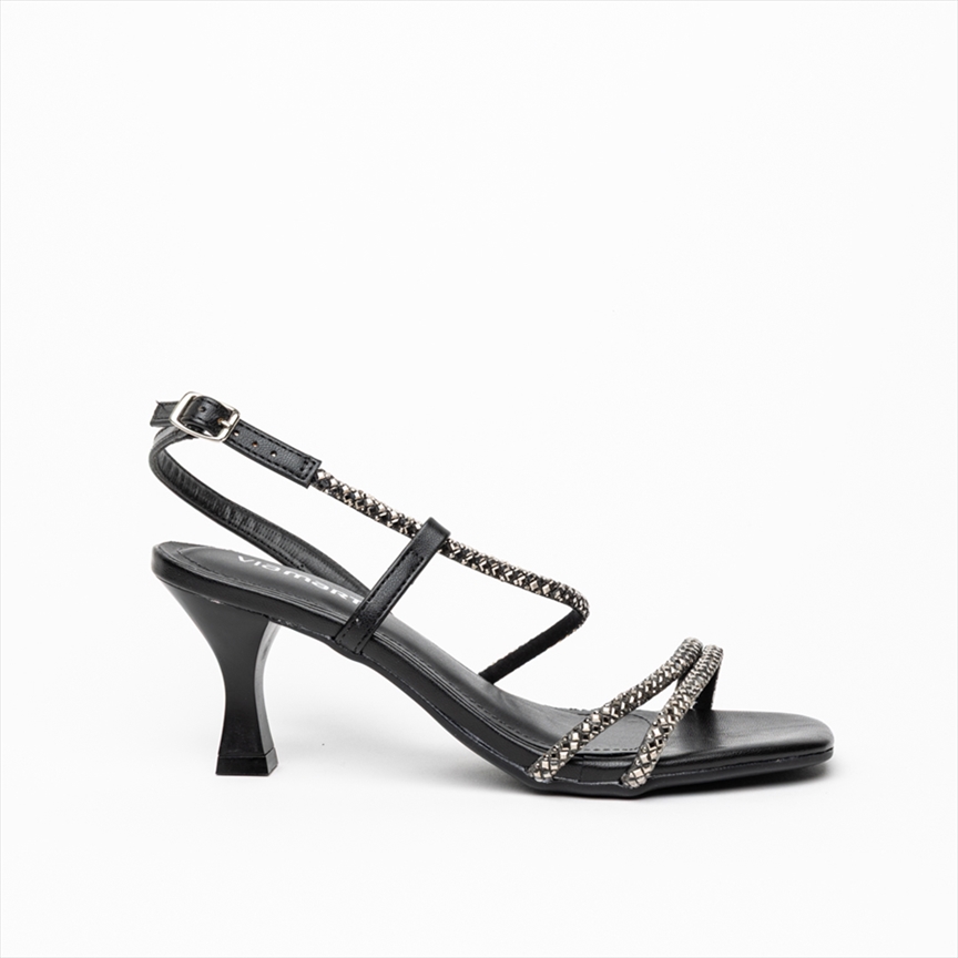 Via Marte Diamante Strap Stiletto Medium Heel Sandals