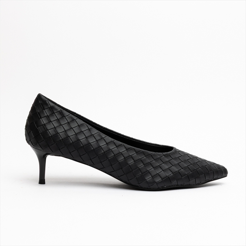 Miss Belgini Woven Textured Low Heel Pumps