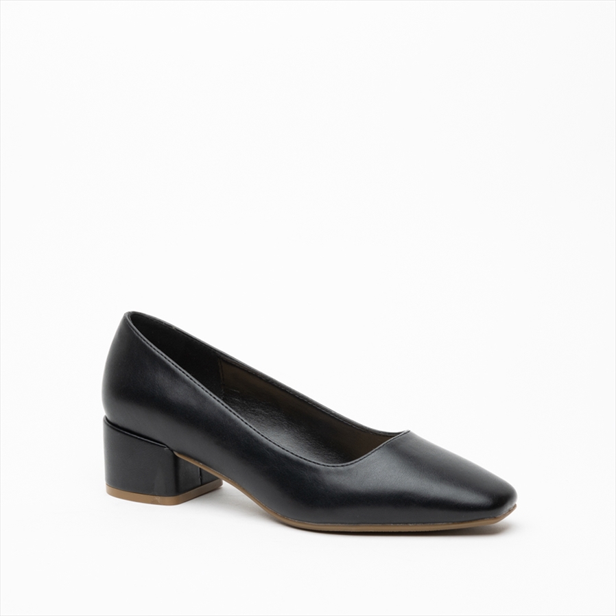 Miss Belgini womens black low heeled pump