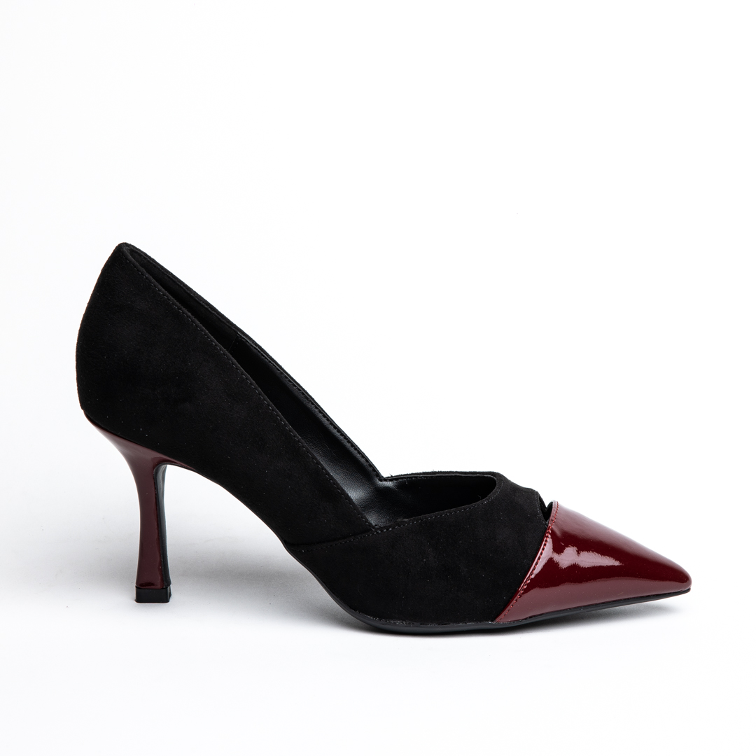 Miss Belgini high heeled pumps with matching toe cap and heel