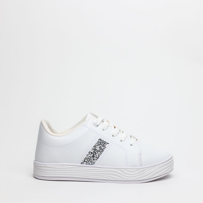 Molekinha Glittery Side Stripe Girls Sneakers
