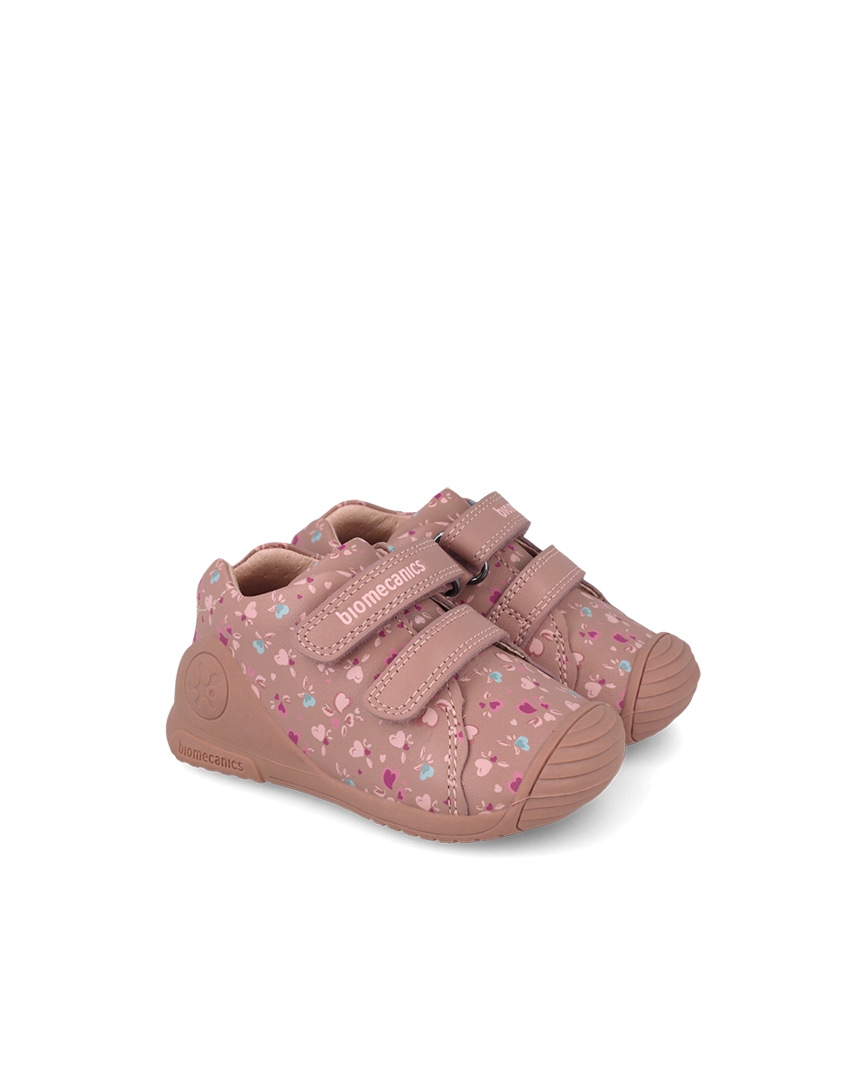 Biomecanics All Over Heart Print Girls Shoes for First Steps