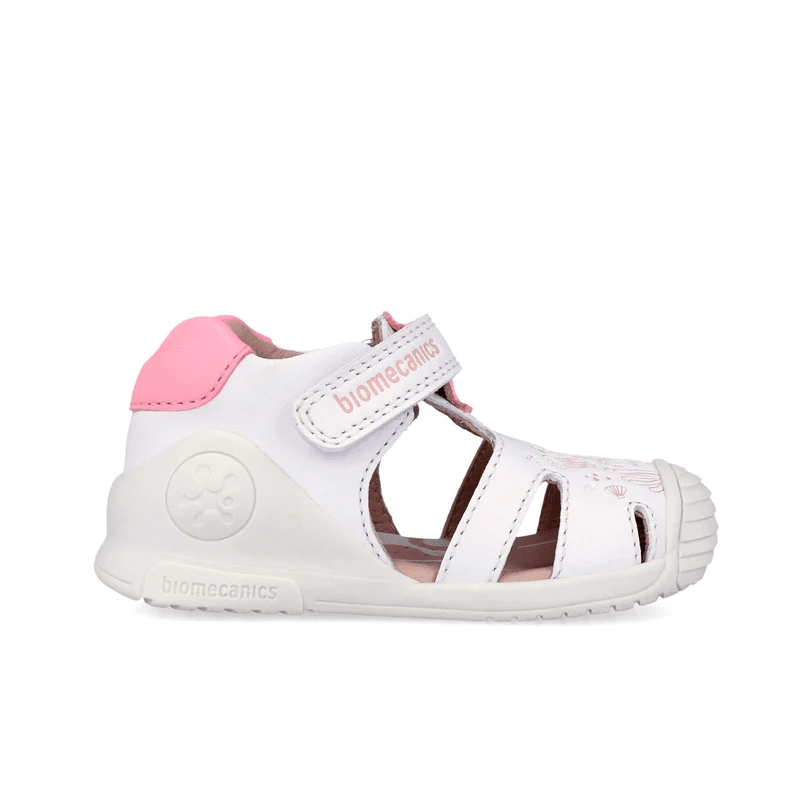 Biomecanic Girls Caged Sandals with Velcro Strap for First Steps