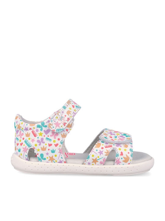 Garvalin Girls Velcro Strap Sandals with Colourful Details