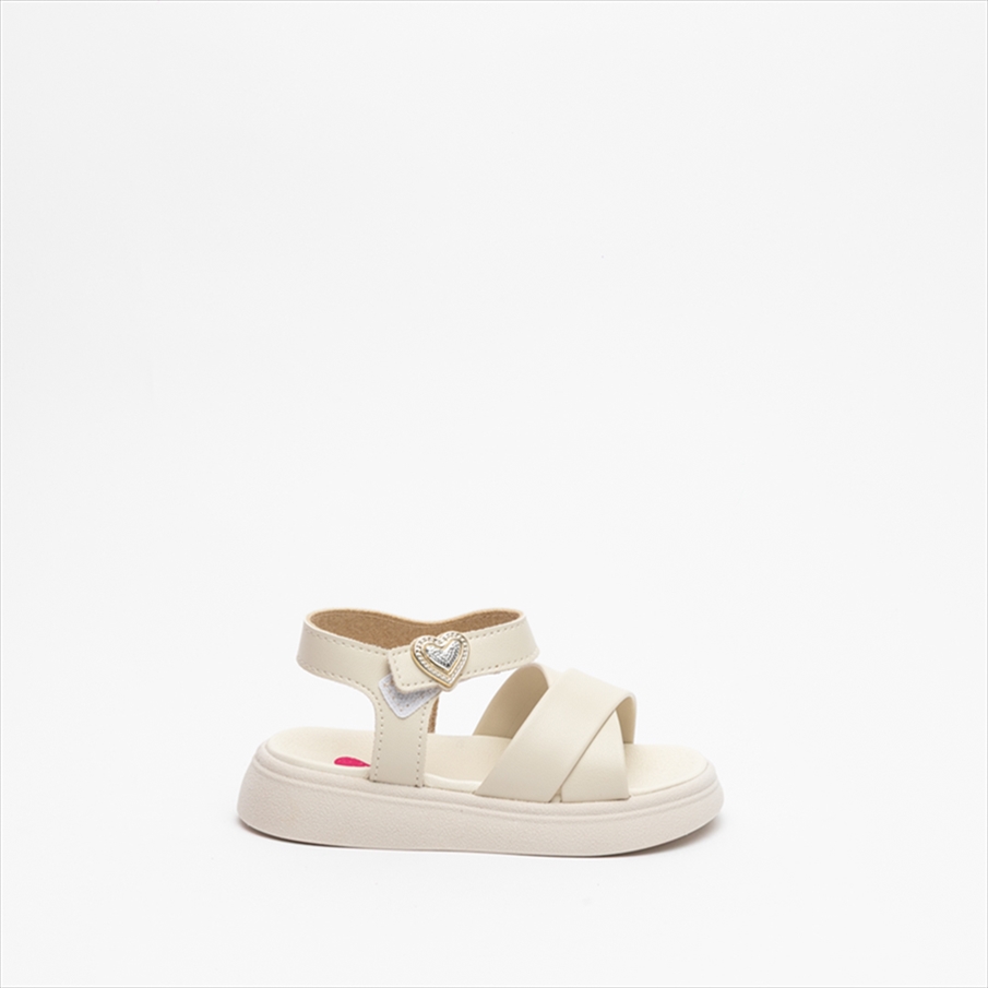 Molekinha Girls Sandals with Diamante Heart Decorative Detail