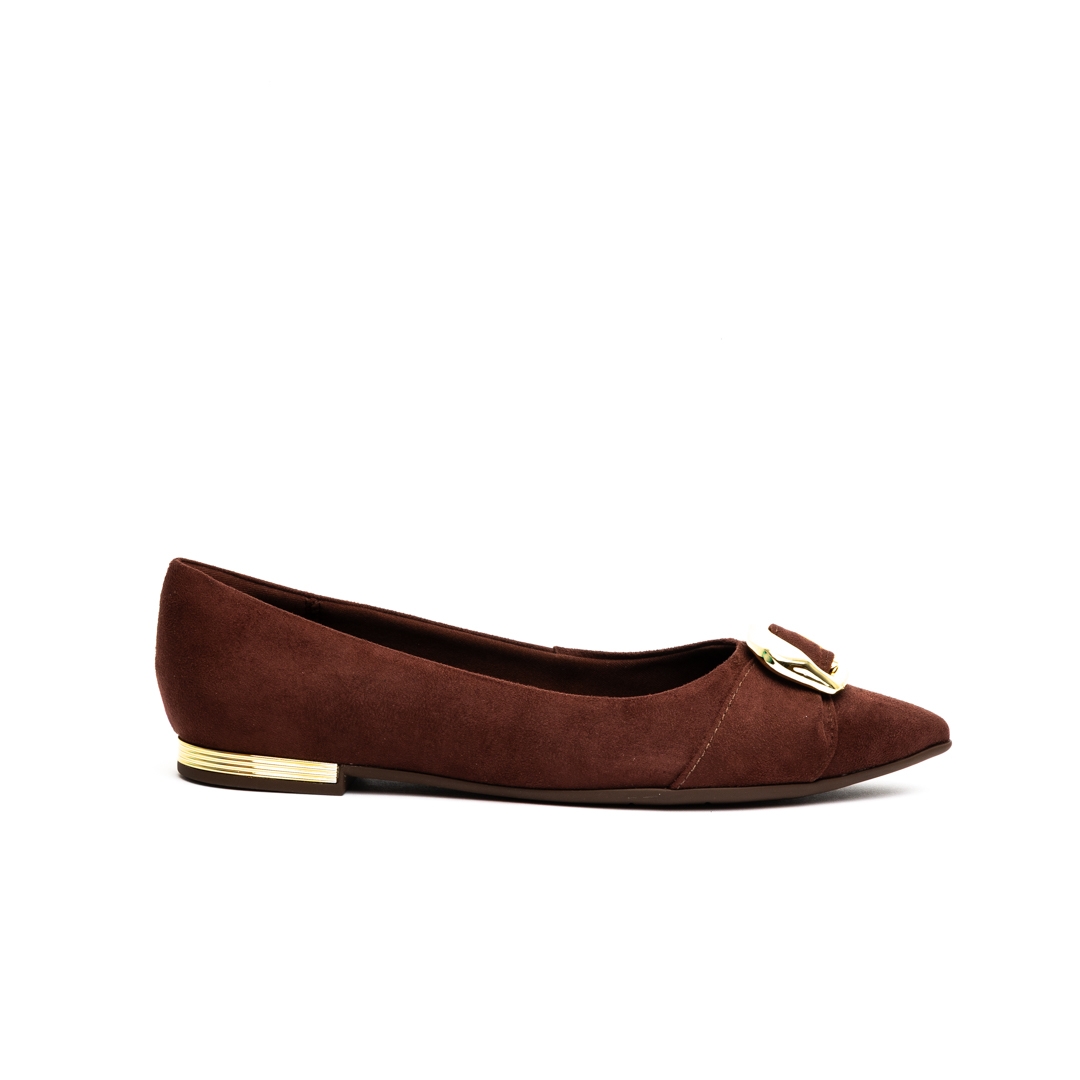 Piccadilly Fashion Pointed Ballerina Pumps with Decorative Detail