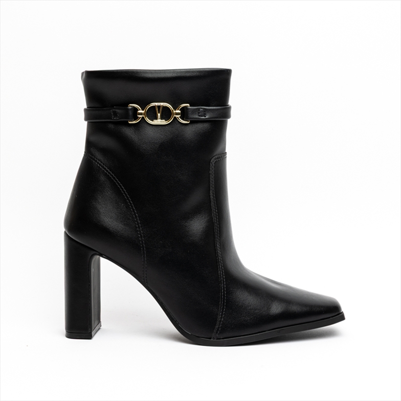 Vizzano Square Toe High Block Heel Ankle Boots