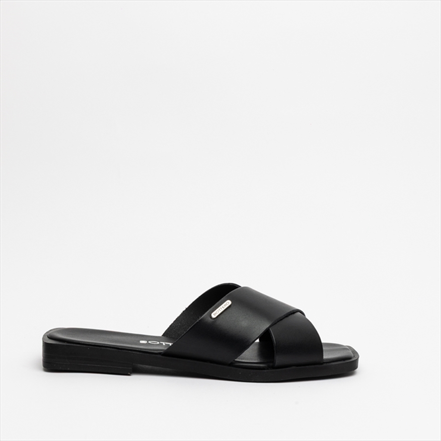 Bottero Premium Cross Cut Out Slider Flat Sandals