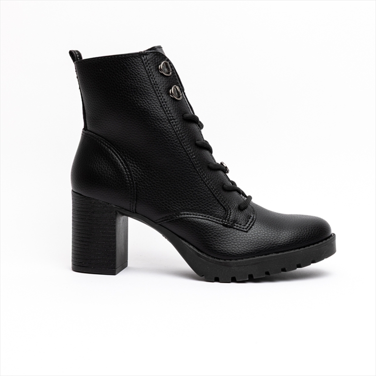 Via Marte Medium Block Heel Lace Up Ankle Boots
