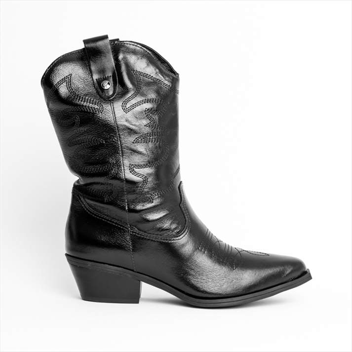 Bottero Premium Western Cowboy Medium Block Heel Boots