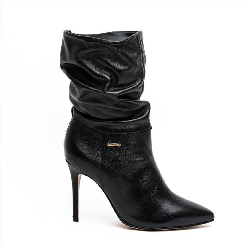 Bottero Premium Ruched High Stiletto Heel Pointed Ankle Boots