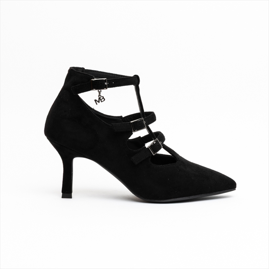 Mariela Burani Multi-Strap Pointed-Toe Medium Heel Pumps