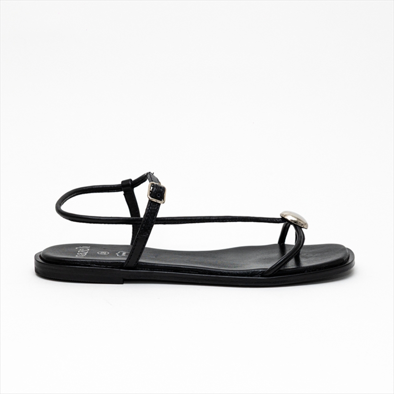 Nazeli Premium Flat Sandals with Toe Loop and Trim Detail