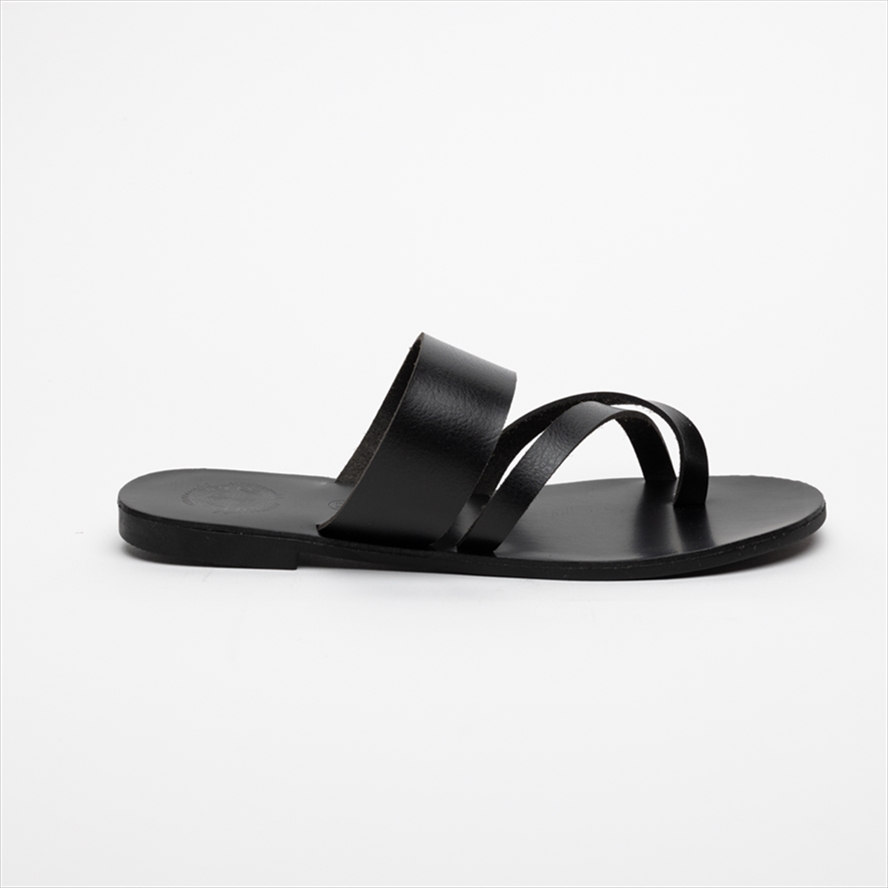 Athenais strap Greek style flat slides