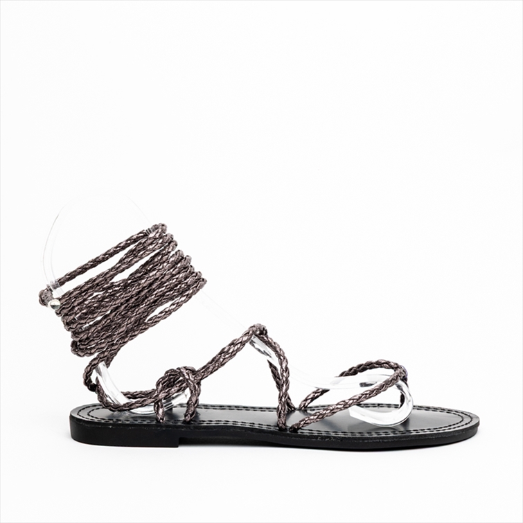 Athenais Super Strappy Adjustable Lace Up Flat Sandals