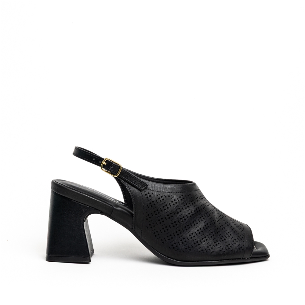 Piccadilly Core Peep Toe Medium Block Heel Sandal with Breathable Upper