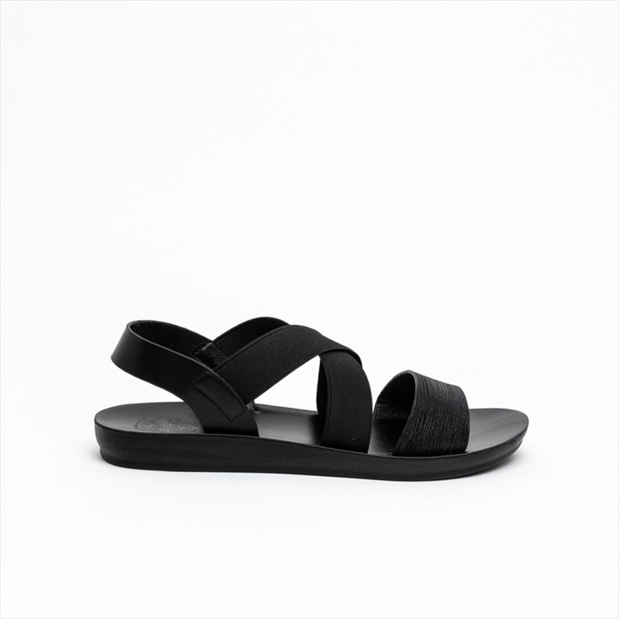Athenais Flat Sandals with Cross Elastic Straps