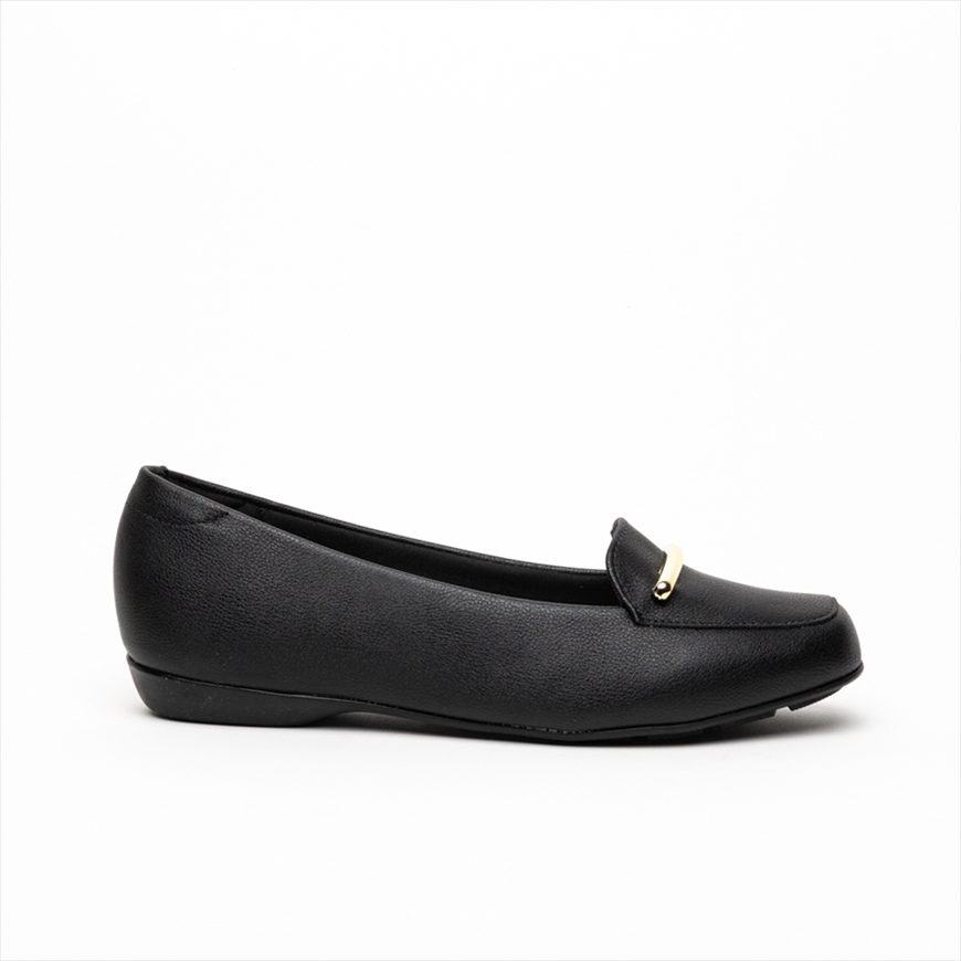 Modare Gold Embellishment Detail Moccasin Flat Pumps