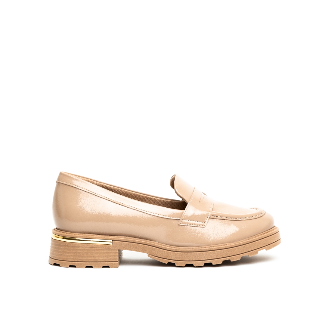 Piccadily Neutral Orthopedic Penny Strap Loafer Low Heel Pumps