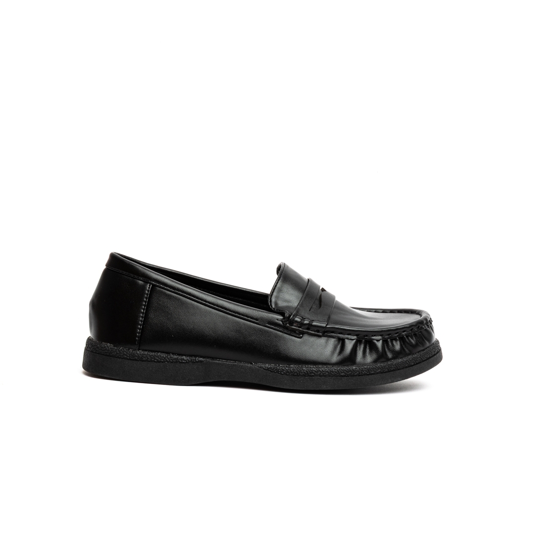 Miss Belgini Penny Strap Ruched Loafer Pumps
