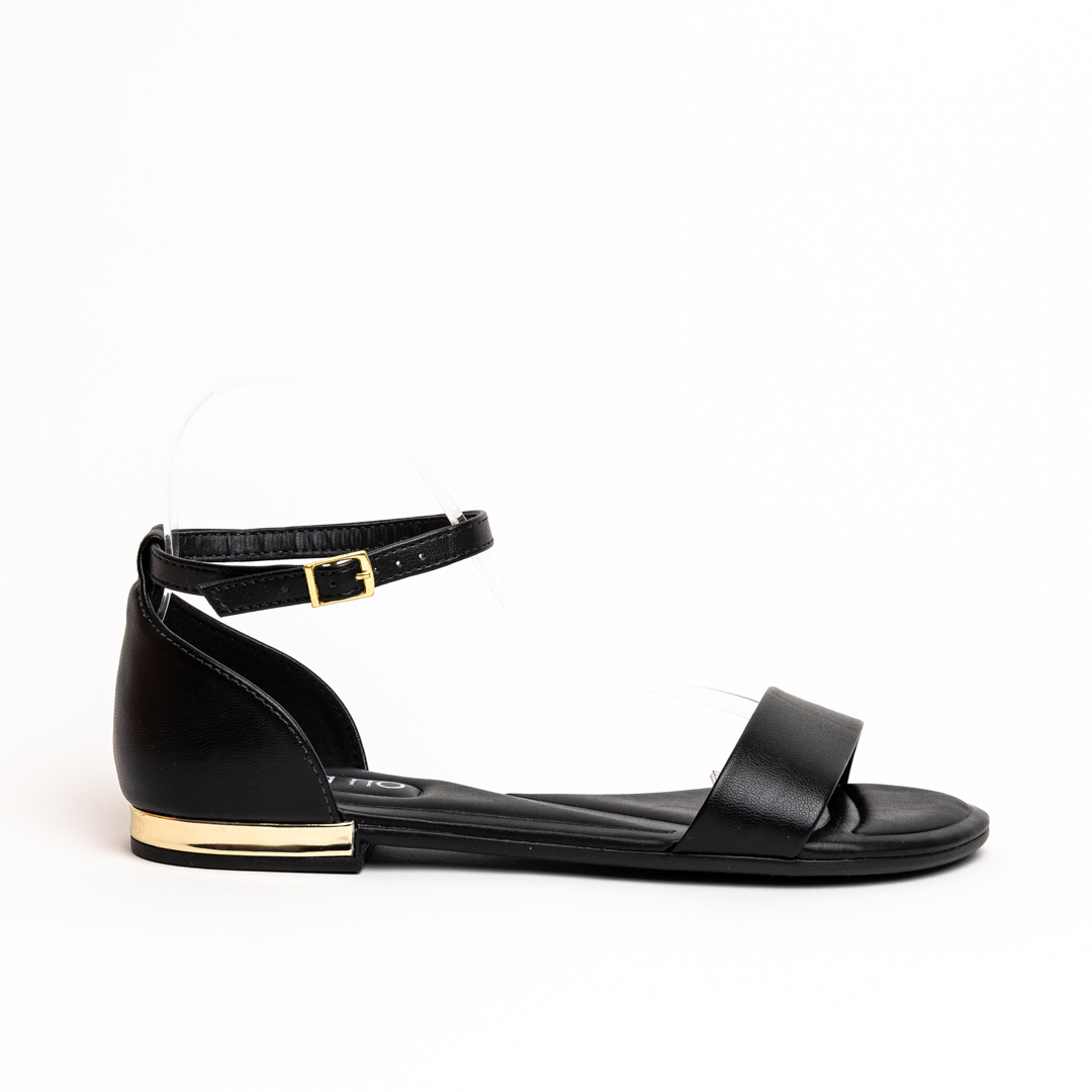Beira Rio Flat Sandals with Ankle Strap