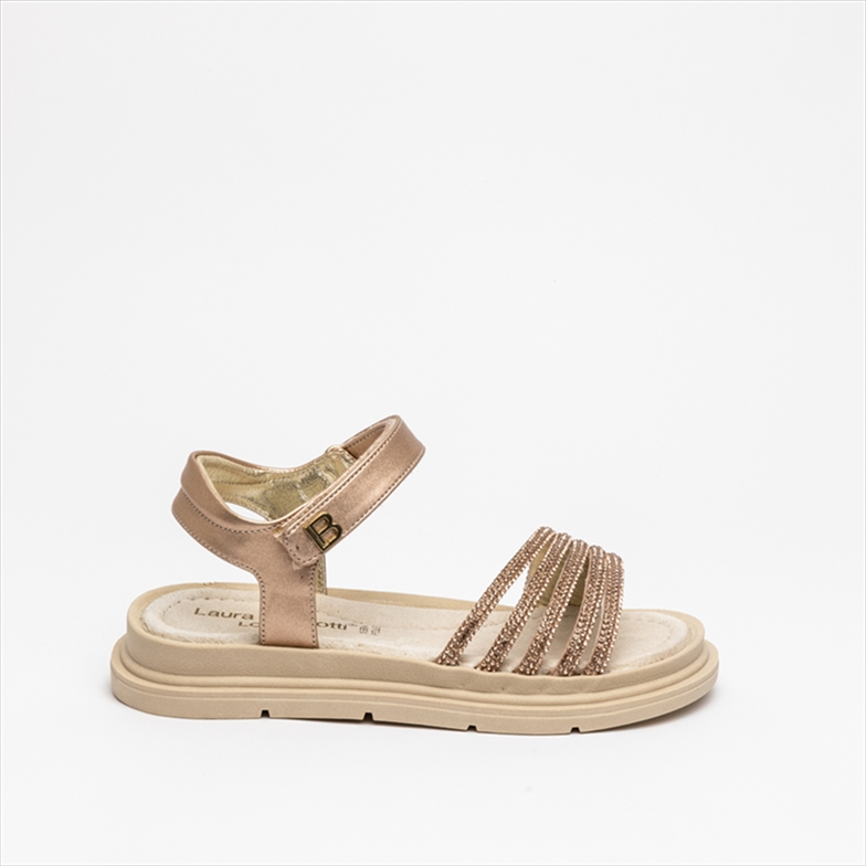 Laura Biagiotti Diamante Multi Strap Girls Sandals