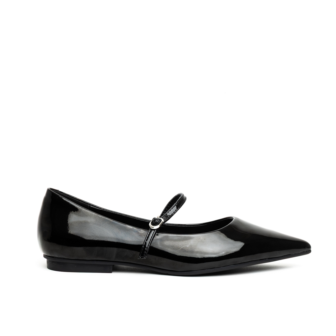 Miss Belgini Mary Jane Pointed Ballerina Flat Pumps