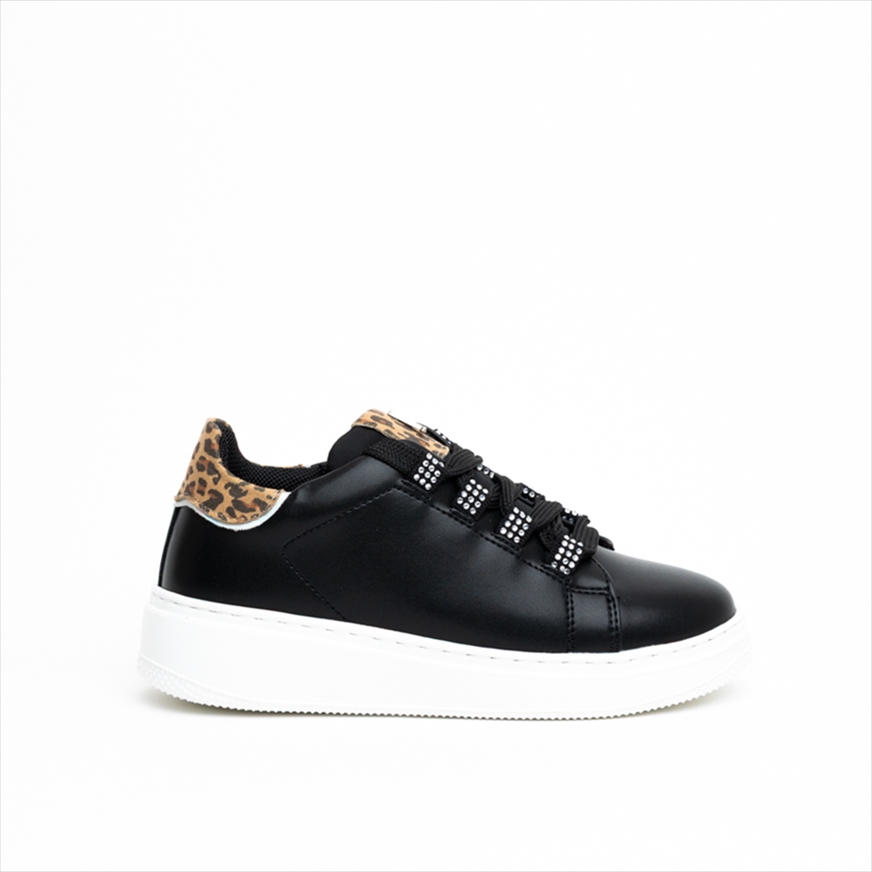 ASSO Girls Glam Sneakers With Leopard Details