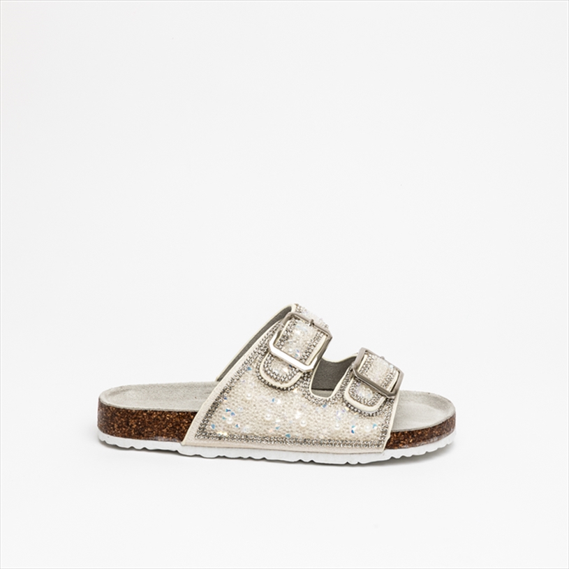 ASSO Girls Shimmering Upper Slider Sandals