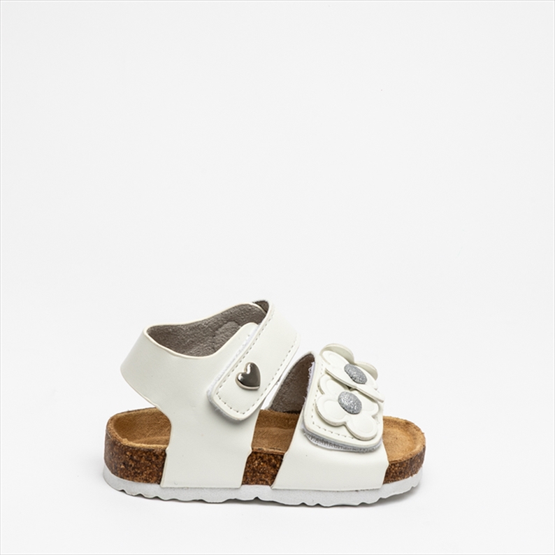 ASSO Girls Sandals with Flowers and Cork Sole